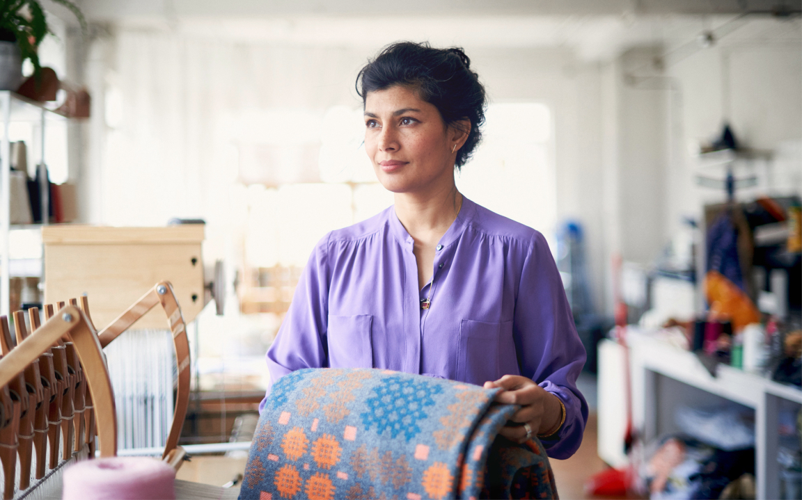 Majeda Clarke, Woven Textile Artist. Cockpit Arts, London Craft Week 2019