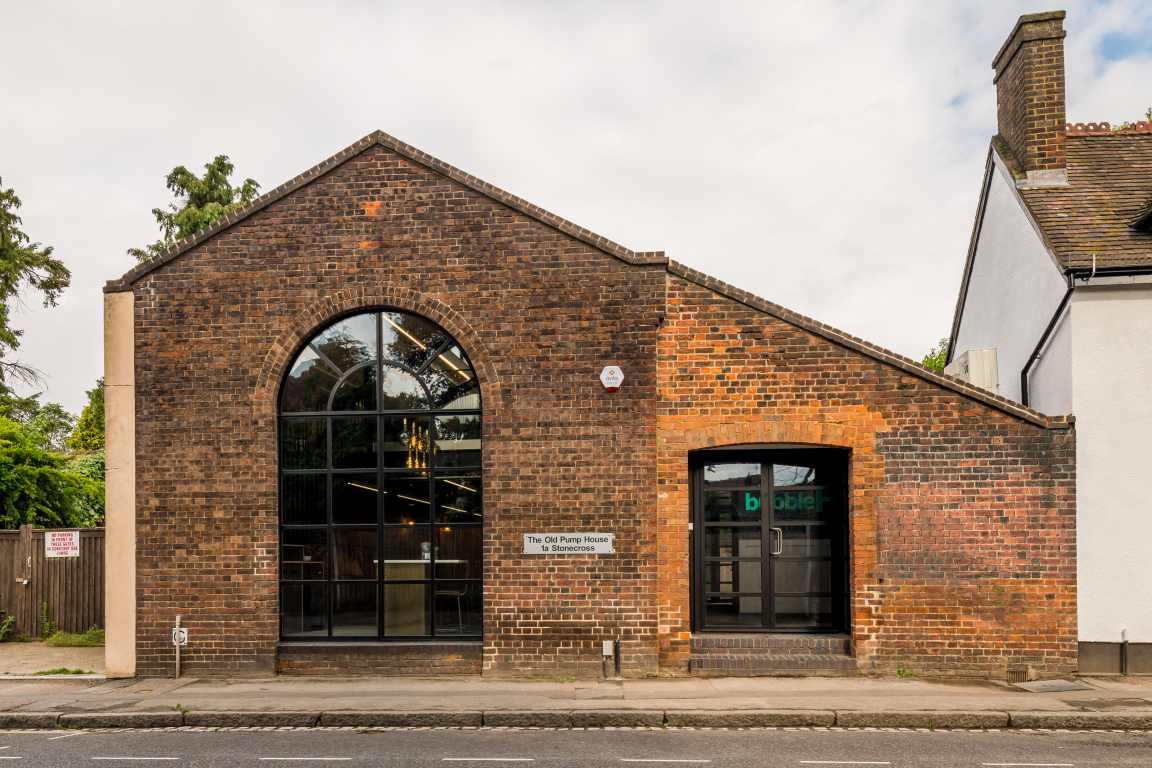 Sustainability and adaptive re-use are key, as in this refurbished pump house building, now a co-working space for bubbleHUB