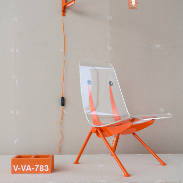 Virgil Abloh x Vitra, Petite Potence, Antony Chair and Ceramic Block. Photography: Joshua Osborne