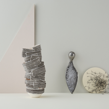 Sculpture by Bronwen Grieves, Sycamore Knife by Leszek Sikon, Explosion by Emma Strathdee. Photography by Yeshen Venema