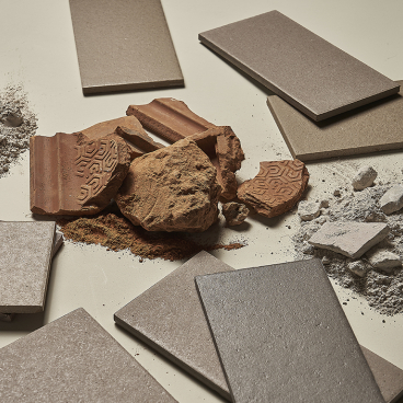 Meet Mas: A new floor & wall tile from Parkside Architectural Tiles and Alusid® made from 98.5% recycled content.