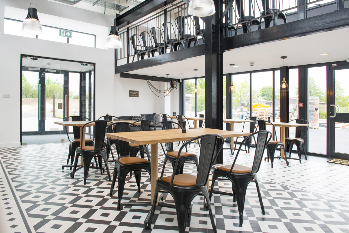 Industrial style at Tool & Gauge, using Karndean Heritage Collection Flooring.