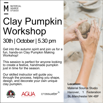 Clay pumpkin workshop with Agua & Crosswater 