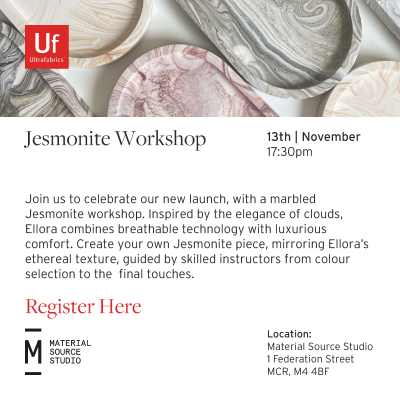 Jesmonite workshop with Ultrafabrics 