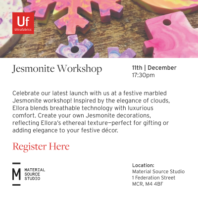 Jesmonite workshop with Ultrafabrics 