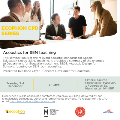 Ecophon CPD: Acoustics for SEN teaching 